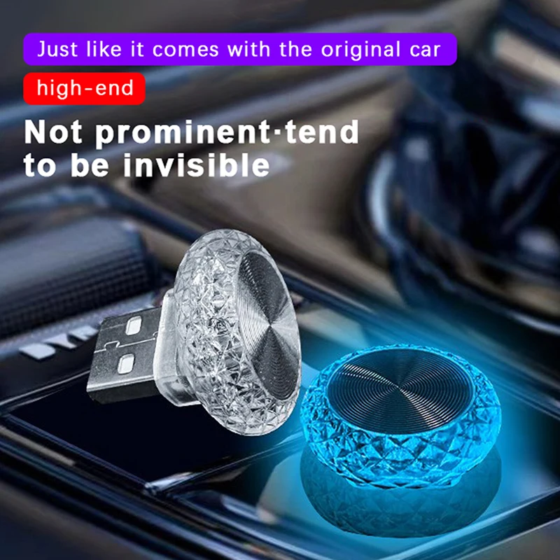 Portable Car USB Ambient Light Mini LED Decorative Atmosphere Lamps For Auto Interior Environment Light Computer Light