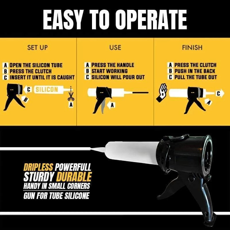Portable Caulking Gun Manual Insulating Mastic Sealant Corner Seam Filling Tool Silicone Caulk Pressure for Cupboard Portable Caulking Gun Manual Insulating Mastic Sealant Corner Seam Filling Tool Silicone Caulk Pressure for Cupboard
