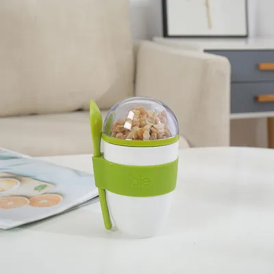 Portable Cereal Cup with Spoon