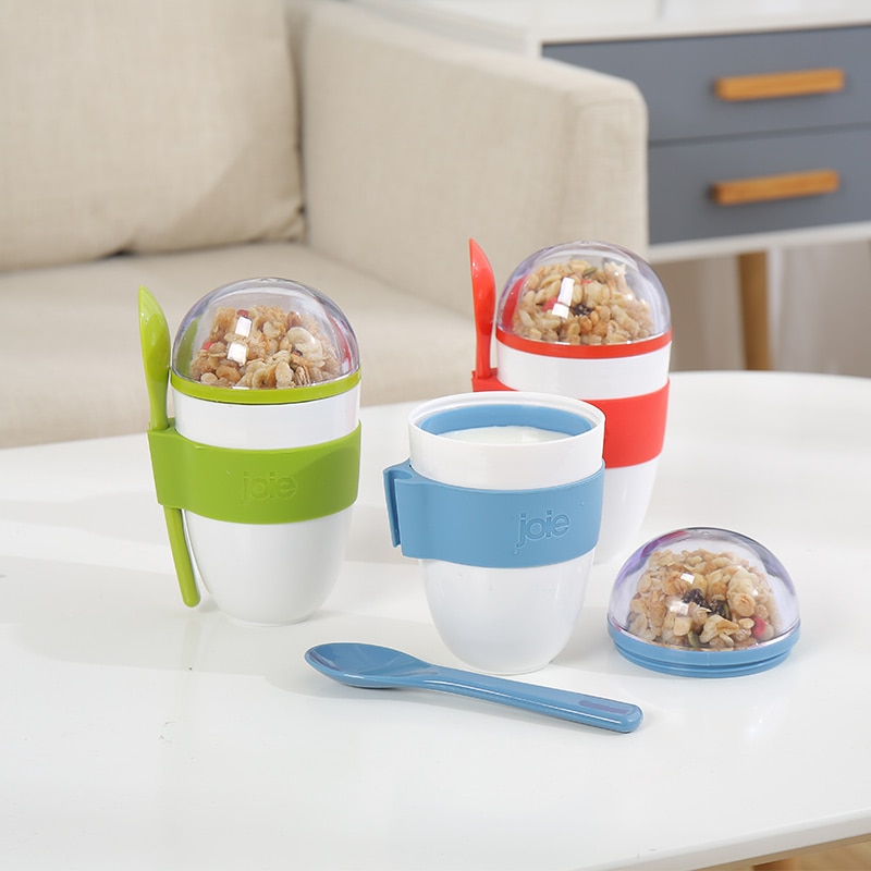 Portable Cereal Cup with Spoon