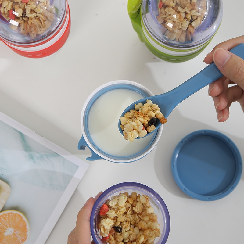 Portable Cereal Cup with Spoon