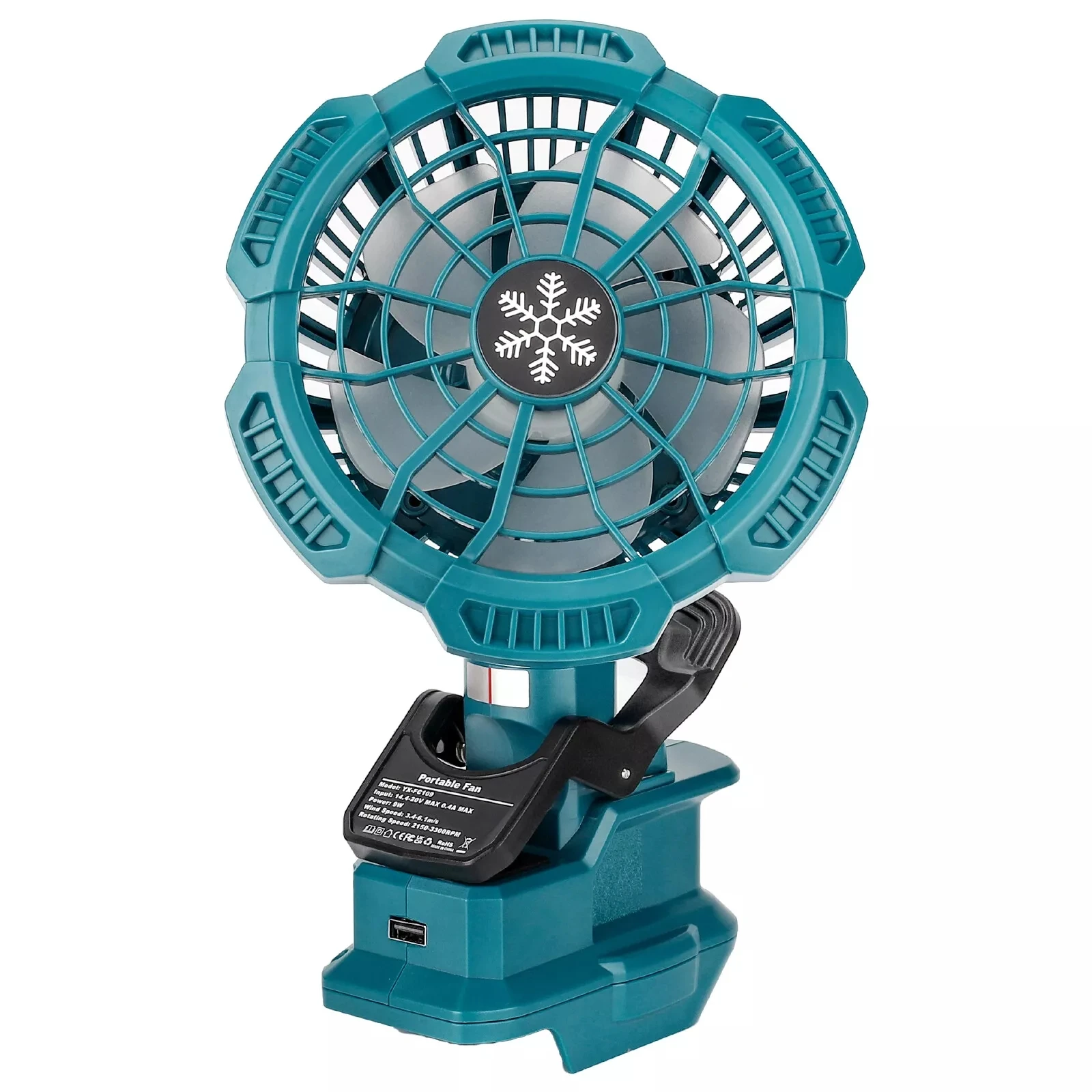 Portable Clip on Fan for Makita 18V lithium Battery 3 Energy Efficient Speed Settings for Bedroom,Outdoor,Camping and Portable Clip on Fan for Makita 18V lithium Battery 3 Energy Efficient Speed Settings for Bedroom,Outdoor,Camping and