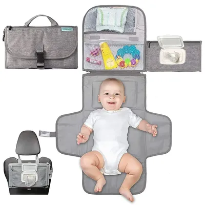 Portable Diaper Changing Pad Portable Baby Changing Pad with Pockets Waterproof Travel Diaper Changing Station Kit Baby Portable Diaper Changing Pad Portable Baby Changing Pad with Pockets Waterproof Travel Diaper Changing Station Kit Baby
