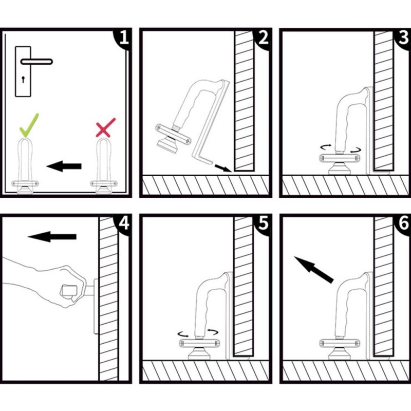 Portable Door Jammer with Storage Bag
