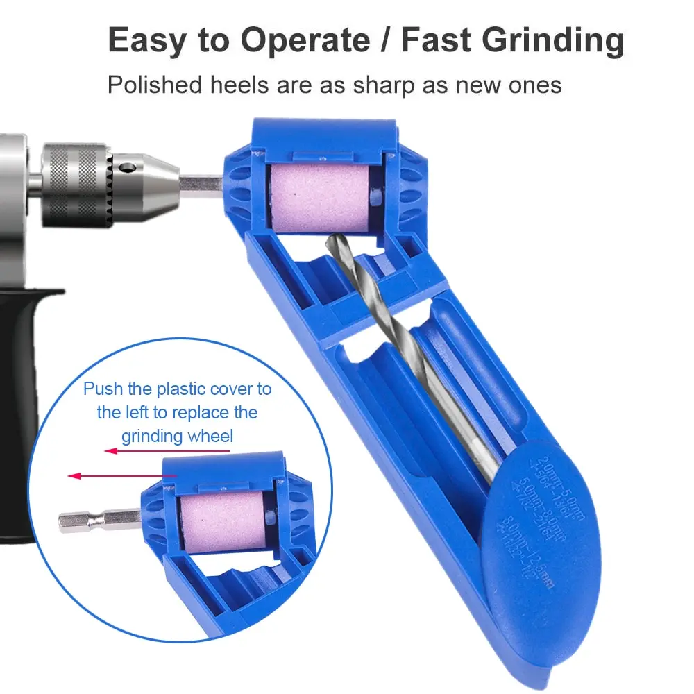 Portable Drill Bit Sharpener Corundum Grinding Wheel Bit Power Tools Twist Drill Bit Sharpening Grinding Machine
