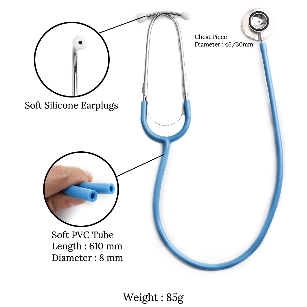 Portable Dual Head Stethoscope Professional Cardiology Medical Stethoscope Doctor Medical Equipment Device Student Vet Portable Dual Head Stethoscope Professional Cardiology Medical Stethoscope Doctor Medical Equipment Device Student Vet