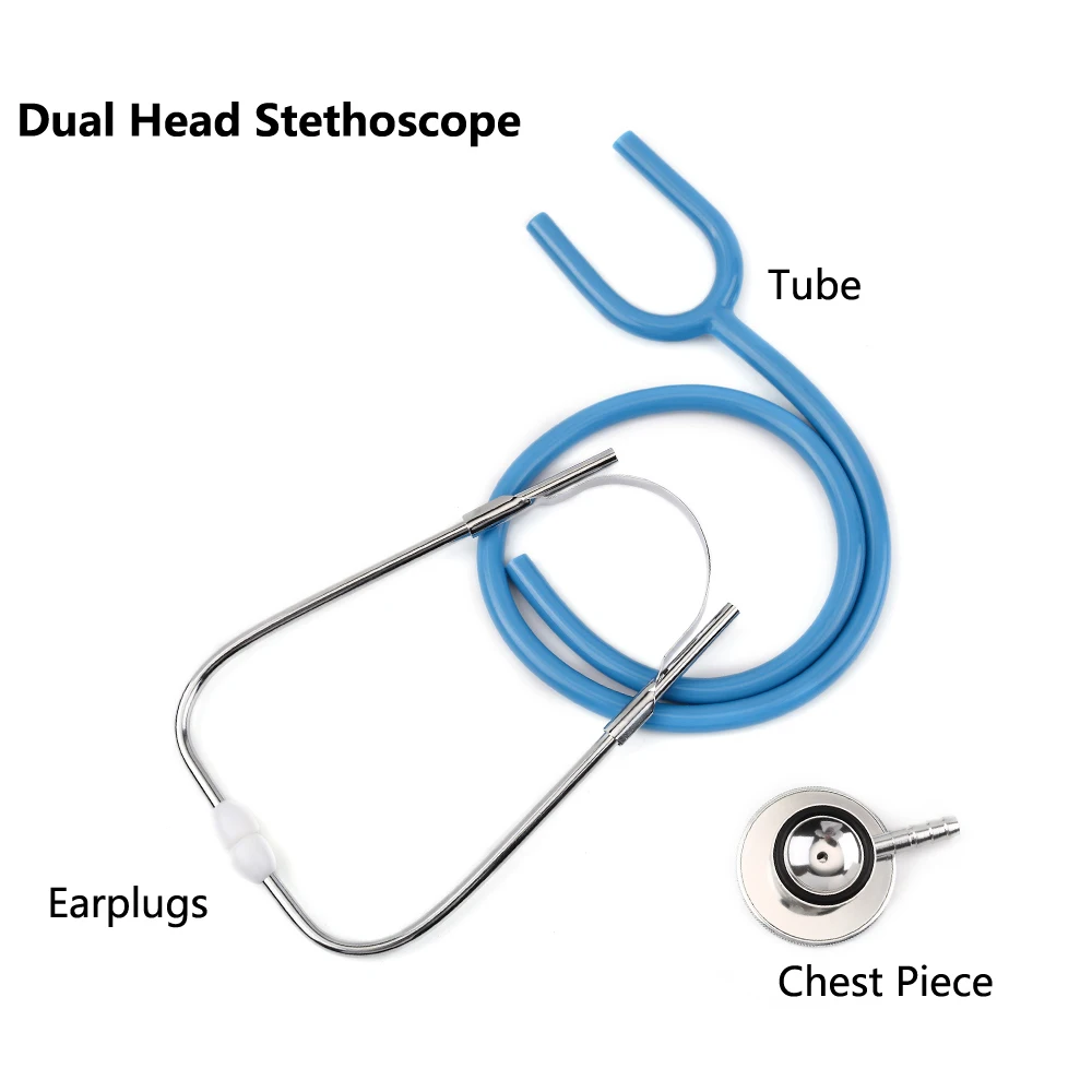 Portable Dual Head Stethoscope Professional Cardiology Medical Stethoscope Doctor Medical Equipment Device Student Vet Portable Dual Head Stethoscope Professional Cardiology Medical Stethoscope Doctor Medical Equipment Device Student Vet