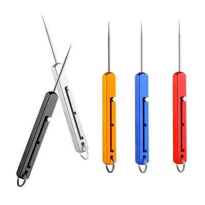 Portable EDC Retractable Toothpick High Strength Titanium Alloy Spring Push-pull Fruit Pick Gift Keychain Pendant Tooth Portable EDC Retractable Toothpick High Strength Titanium Alloy Spring Push-pull Fruit Pick Gift Keychain Pendant Tooth