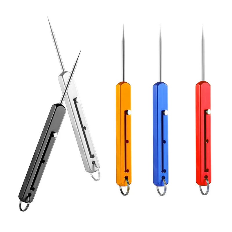 Portable EDC Retractable Toothpick High Strength Titanium Alloy Spring Push-pull Fruit Pick Gift Keychain Pendant Tooth Portable EDC Retractable Toothpick High Strength Titanium Alloy Spring Push-pull Fruit Pick Gift Keychain Pendant Tooth