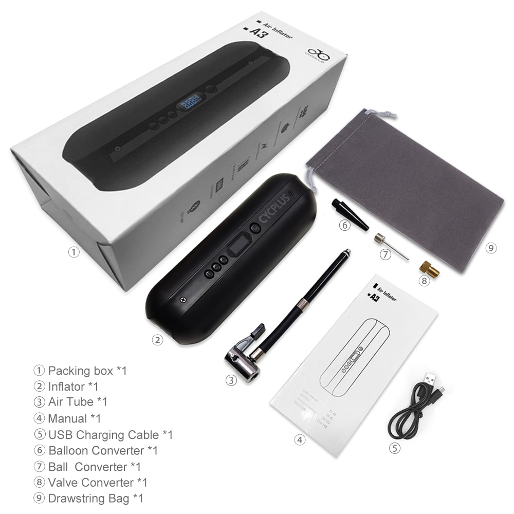 Portable Electric Air Pump Mini Smart Inflator Portable Electric Air Pump Mini Smart Inflator
