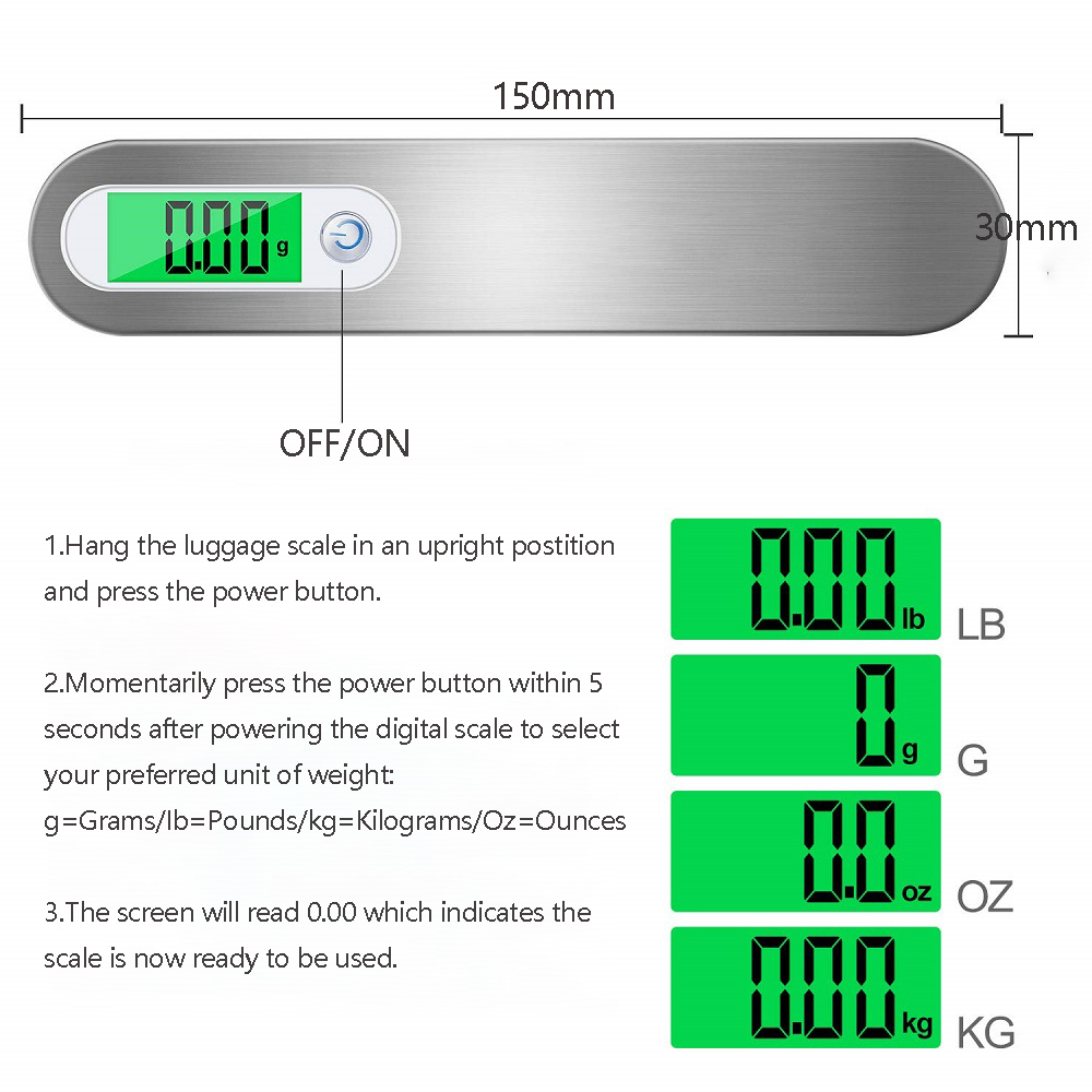 Portable Electronic Luggage Scale Portable Electronic Luggage Scale