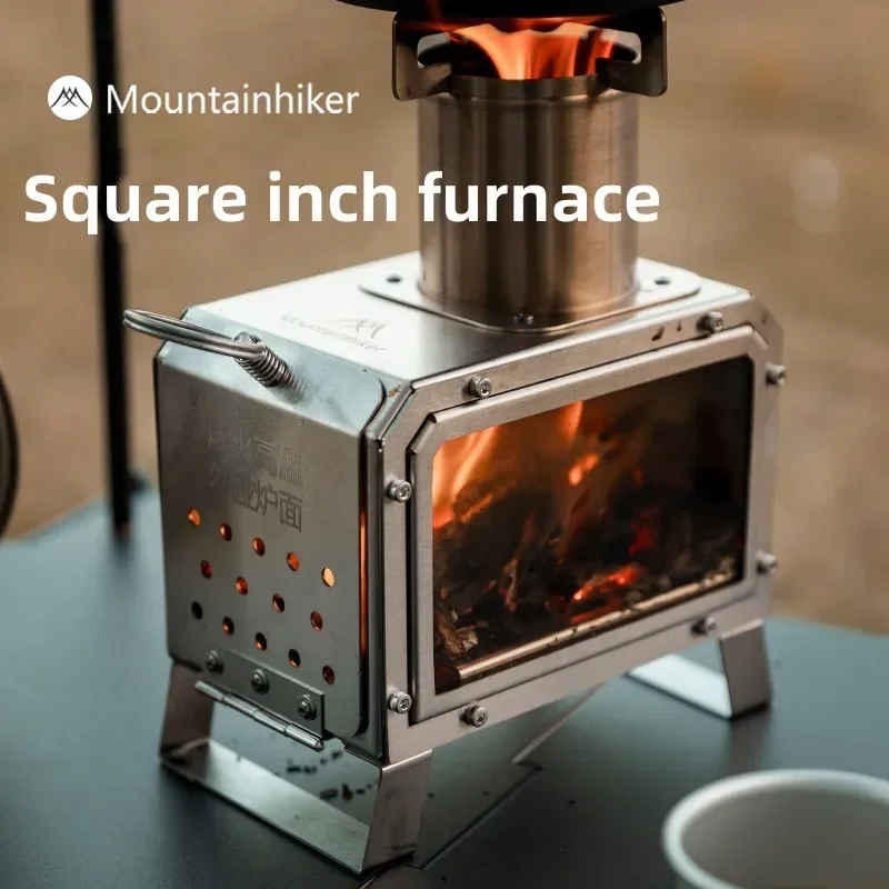 Portable Firewood Square Stove Stainless Steel Outdoor Fire Heater Stove Picnic Hiking Camping Wood Burner Stove Portable Firewood Square Stove Stainless Steel Outdoor Fire Heater Stove Picnic Hiking Camping Wood Burner Stove