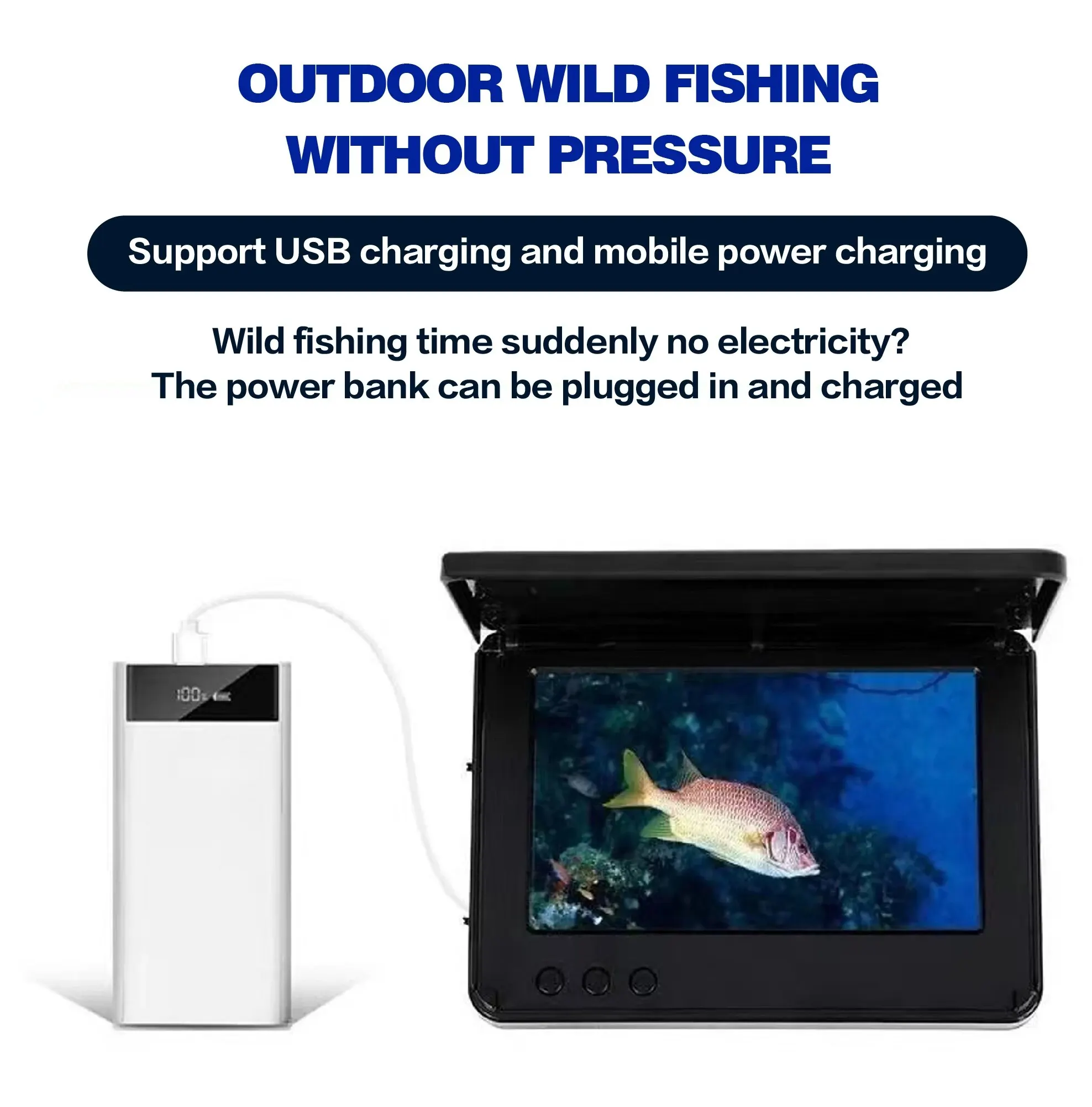 Portable Fish Depth Finder Water Handheld 1080P 4.3 Inch LCD Fish Finder Underwater 220° Fishing Camera With Night Portable Fish Depth Finder Water Handheld 1080P 4.3 Inch LCD Fish Finder Underwater 220° Fishing Camera With Night