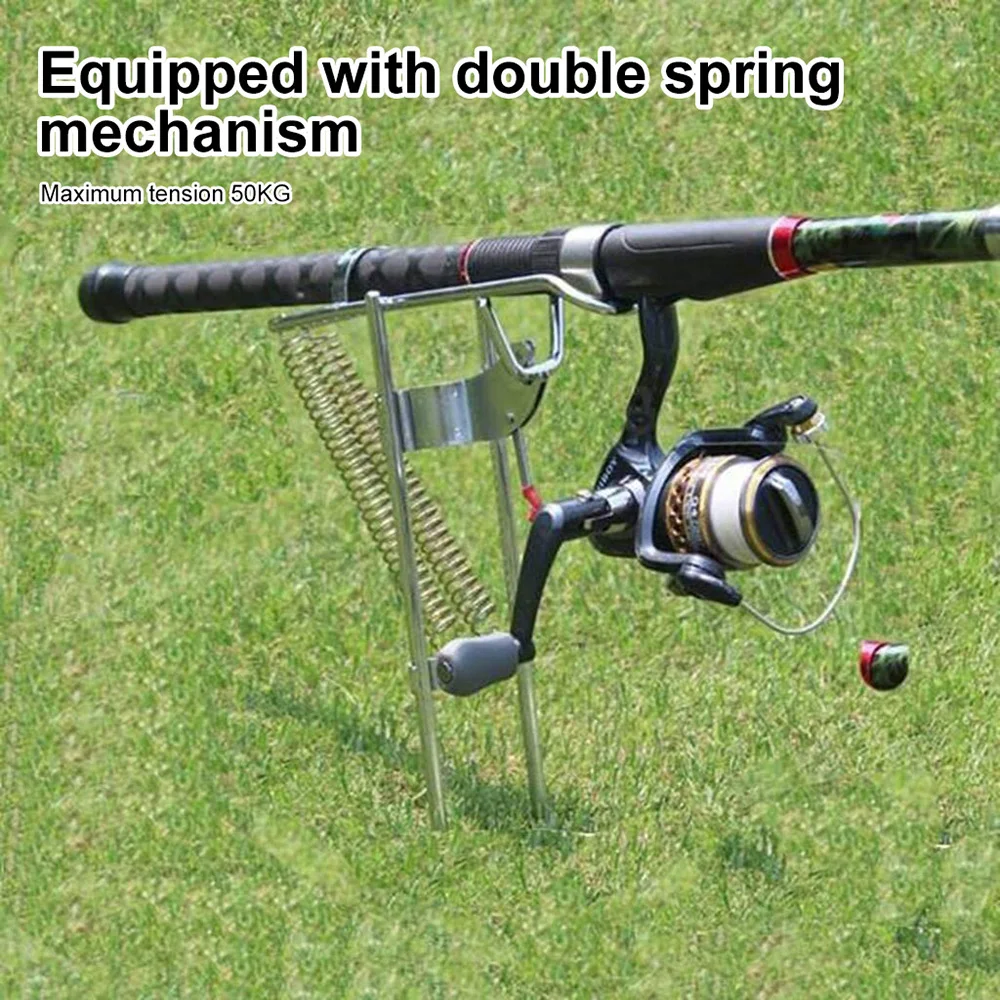 Portable Fishing Rod Holder Aluminum Alloy Automatic Support Fishing Rack Spring Support Stand Outdoor Fishing Tools Portable Fishing Rod Holder Aluminum Alloy Automatic Support Fishing Rack Spring Support Stand Outdoor Fishing Tools