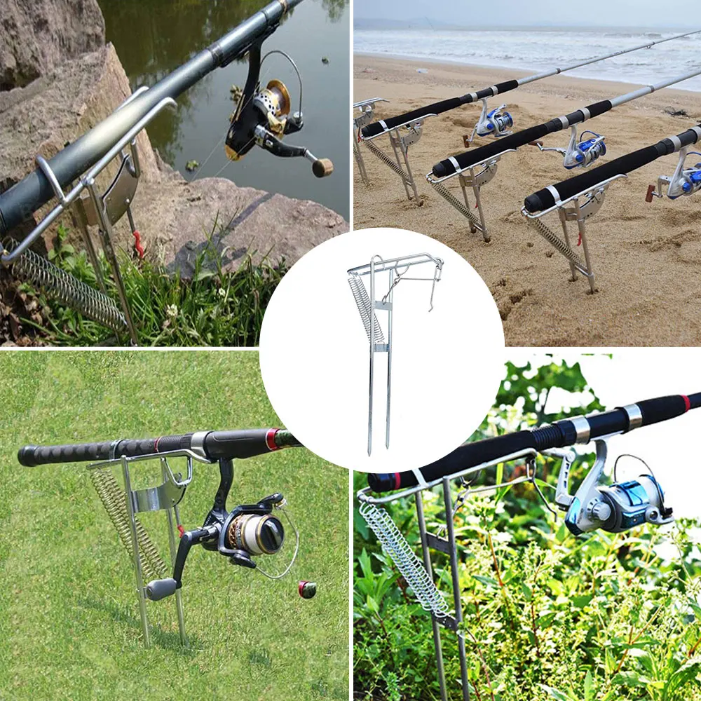 Portable Fishing Rod Holder Aluminum Alloy Automatic Support Fishing Rack Spring Support Stand Outdoor Fishing Tools Portable Fishing Rod Holder Aluminum Alloy Automatic Support Fishing Rack Spring Support Stand Outdoor Fishing Tools