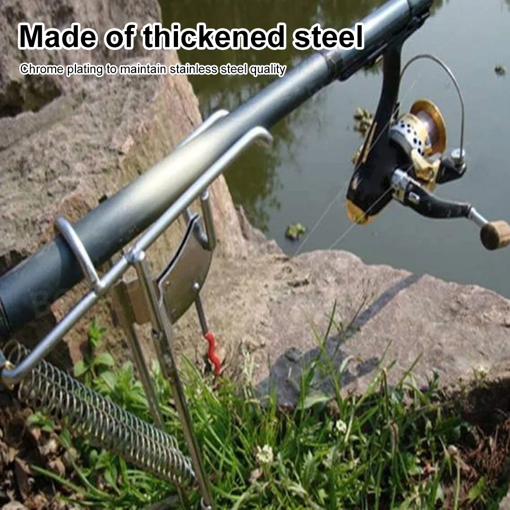 Portable Fishing Rod Holder Aluminum Alloy Automatic Support Fishing Rack Spring Support Stand Outdoor Fishing Tools Portable Fishing Rod Holder Aluminum Alloy Automatic Support Fishing Rack Spring Support Stand Outdoor Fishing Tools
