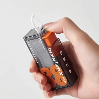 Portable Floss Dispenser Includes 10Pcs Floss Automatic Ejectable Floss Organiser Oral Care Press-on Disposable