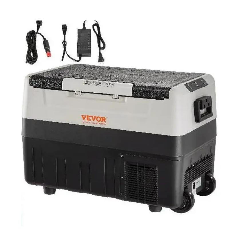 Portable Foldable Handle Car Refrigerator 35L or 45L or 55L with Wheel Compressor Freezer for Camping Picnics Car Home