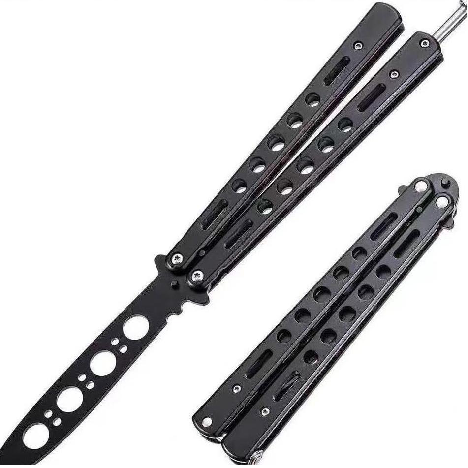 Portable Folding Butterfly Knife Trainer Stainless Steel Pocket Practice Knife Training Tool for Outdoor Games Portable Folding Butterfly Knife Trainer Stainless Steel Pocket Practice Knife Training Tool for Outdoor Games
