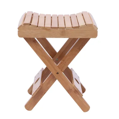 Portable Folding Wooden Stool