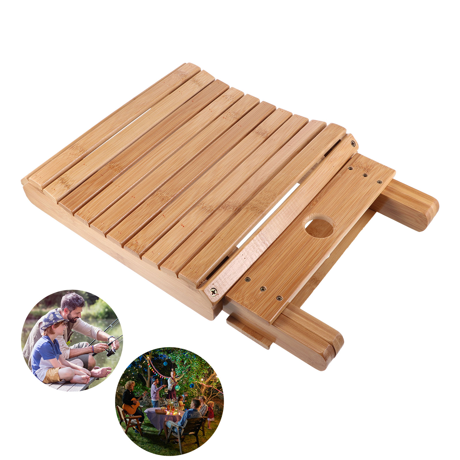 Portable Folding Wooden Stool
