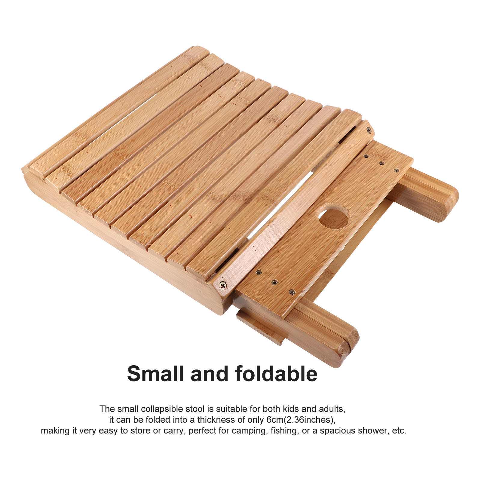 Portable Folding Wooden Stool