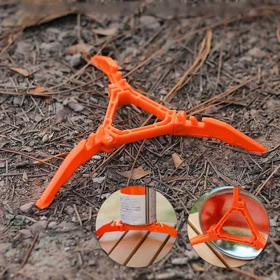 ​​​​​​Portable Gas Canister Stand​​ Universal Tripod Folding Frame Outdoor Camping Gas Tank Stove Base Holder Camping