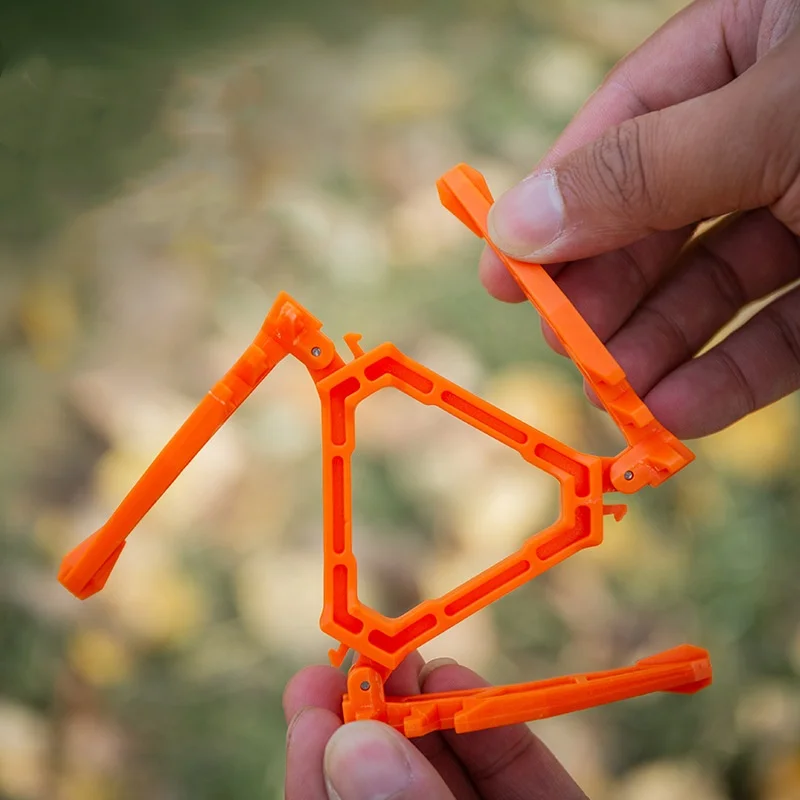 ​​​​​​Portable Gas Canister Stand​​ Universal Tripod Folding Frame Outdoor Camping Gas Tank Stove Base Holder Camping