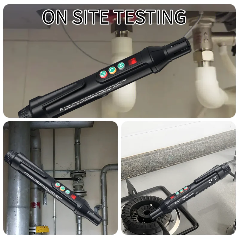 Portable Gas Leak Detector Natural Gas Detector Combustible Gas Detector With Audible And Visual Alarm Gas Sniffer Test