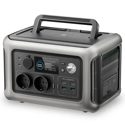 Portable Generator 299Wh 600W Power Station with AC Outlets LiFePO4 Battery Solar Charging for Home Tents Outdoor RV