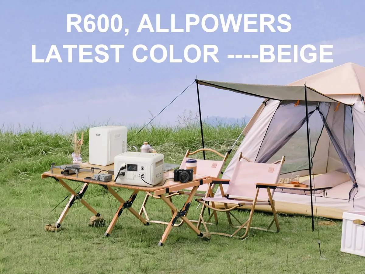 Portable Generator 299Wh 600W Power Station with AC Outlets LiFePO4 Battery Solar Charging for Home Tents Outdoor RV