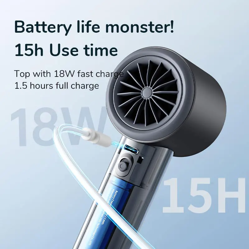 Portable Hand Fan 100 Wind Speeds Mini Bladeless Handheld Fan USB Rechargeable Personal Fans Electric Eyelash Fan Portable Hand Fan 100 Wind Speeds Mini Bladeless Handheld Fan USB Rechargeable Personal Fans Electric Eyelash Fan