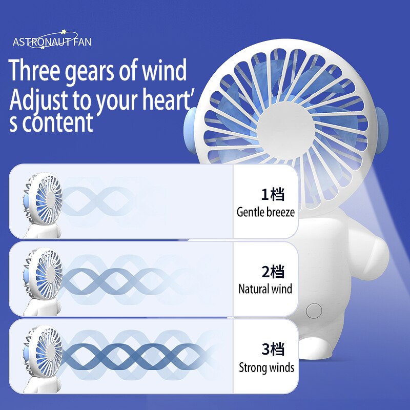 Portable Handheld Fan Cartoon Charging Model Large Wind Dormitory Student Office Worker Portable Handheld Fan Cartoon Charging Model Large Wind Dormitory Student Office Worker