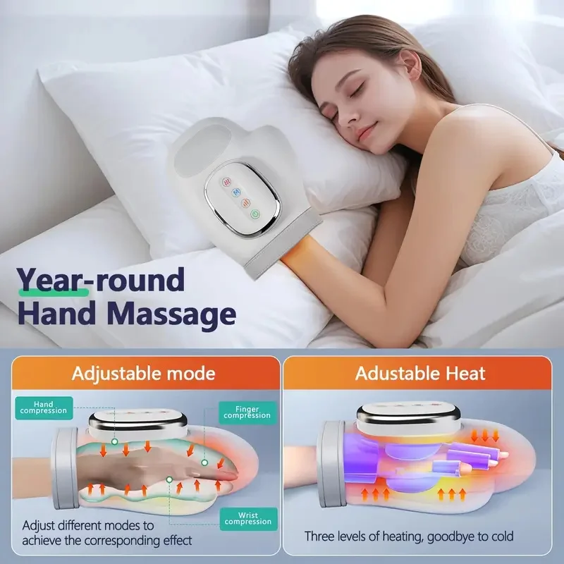 Portable Heated Hand Massager, USB-Powered Heat Compression Kneading Massage, Home Office Wrist Massage, Festival Gift Portable Heated Hand Massager, USB-Powered Heat Compression Kneading Massage, Home Office Wrist Massage, Festival Gift