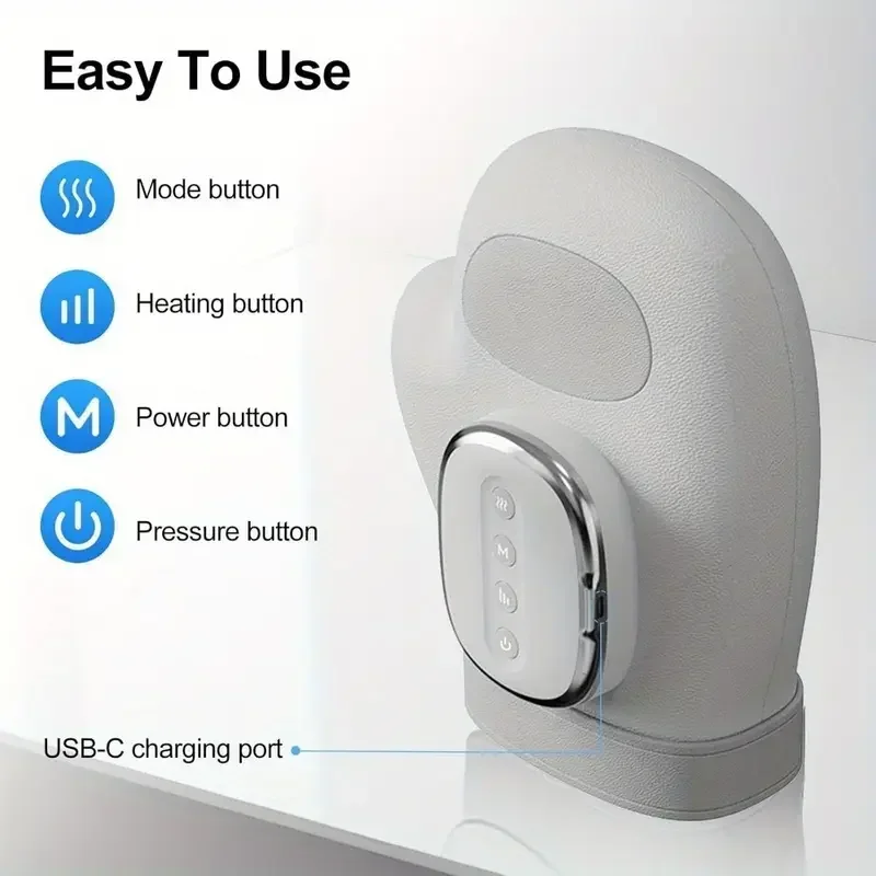 Portable Heated Hand Massager, USB-Powered Heat Compression Kneading Massage, Home Office Wrist Massage, Festival Gift Portable Heated Hand Massager, USB-Powered Heat Compression Kneading Massage, Home Office Wrist Massage, Festival Gift