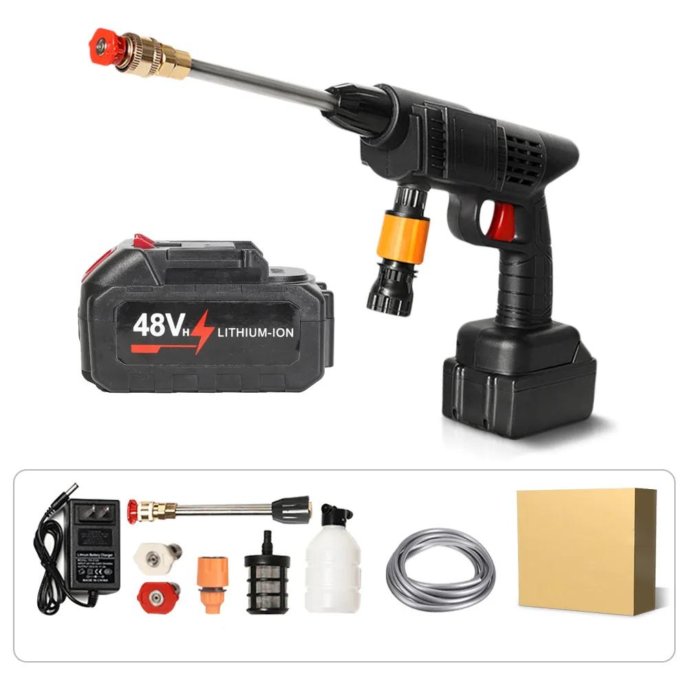 Portable High Pressure Washer 30Bar Car Water Gun Lithium Battery Charging Wireless Spray Cleaner Pump Washing Machine