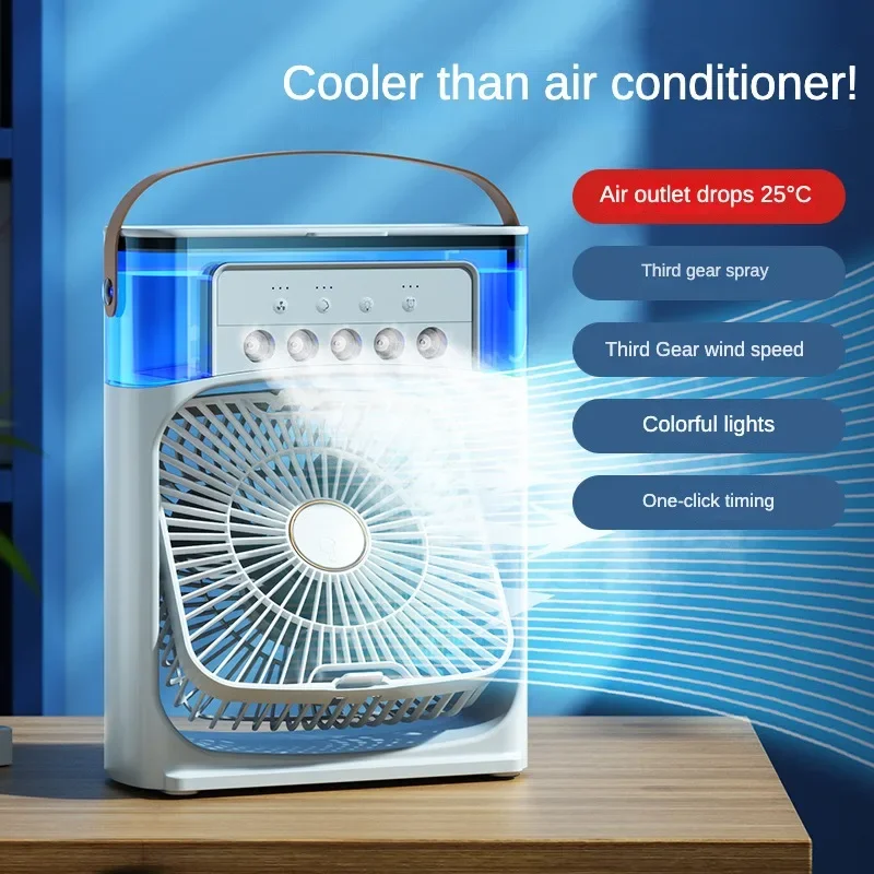 Portable Humidifier Fan AIr Conditioner Household Small Air Cooler Hydrocooling Portable Air Adjustment For Office 3 Portable Humidifier Fan AIr Conditioner Household Small Air Cooler Hydrocooling Portable Air Adjustment For Office 3