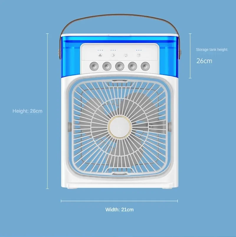 Portable Humidifier Fan AIr Conditioner Household Small Air Cooler Hydrocooling Portable Air Adjustment For Office 3 Portable Humidifier Fan AIr Conditioner Household Small Air Cooler Hydrocooling Portable Air Adjustment For Office 3