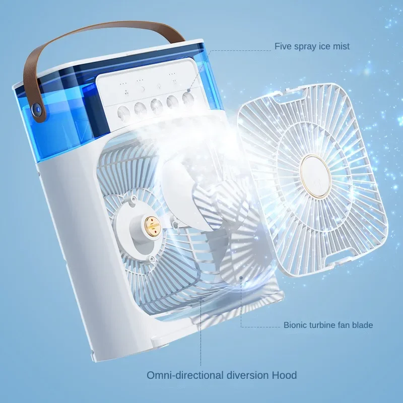 Portable Humidifier Fan AIr Conditioner Household Small Air Cooler Hydrocooling Portable Air Adjustment For Office 3