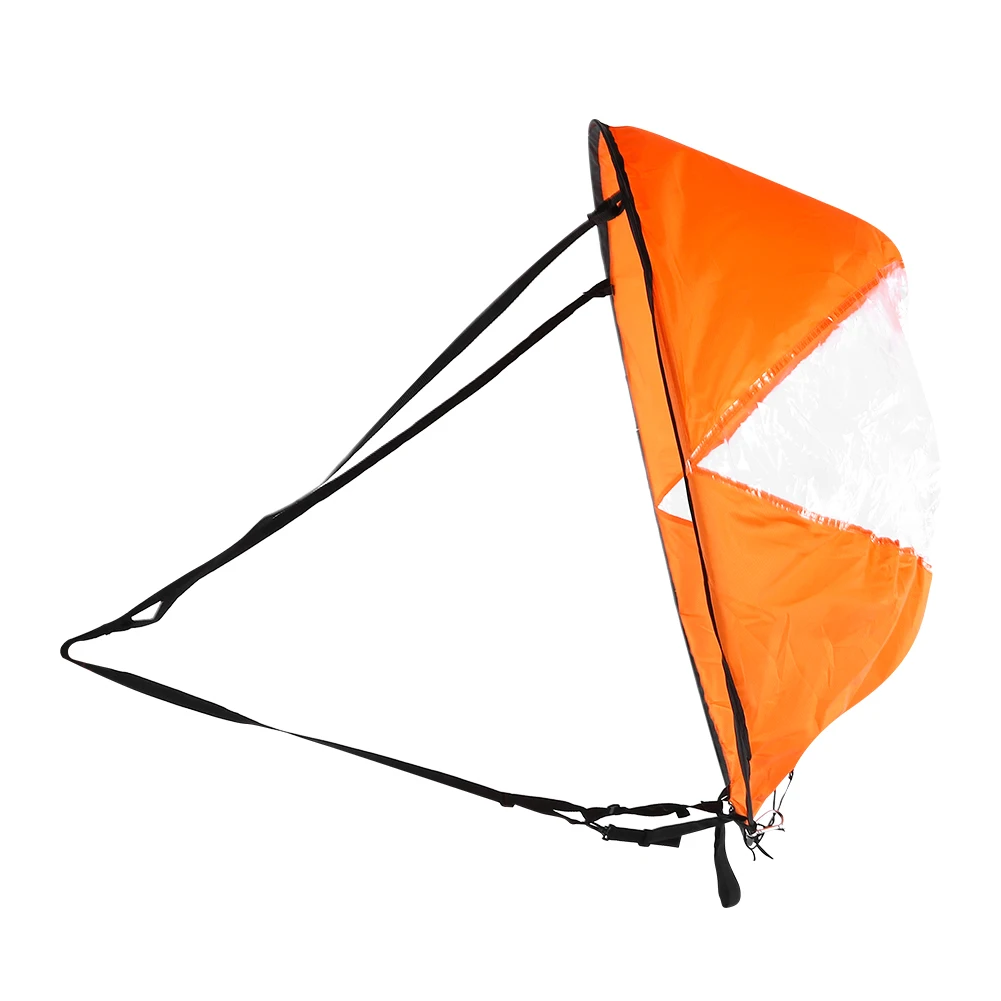 Portable Kayak Wind Sail Waterproof Nylon Cloth Sail Foldable Wind Sail With Carabiner For Kayak Canoe