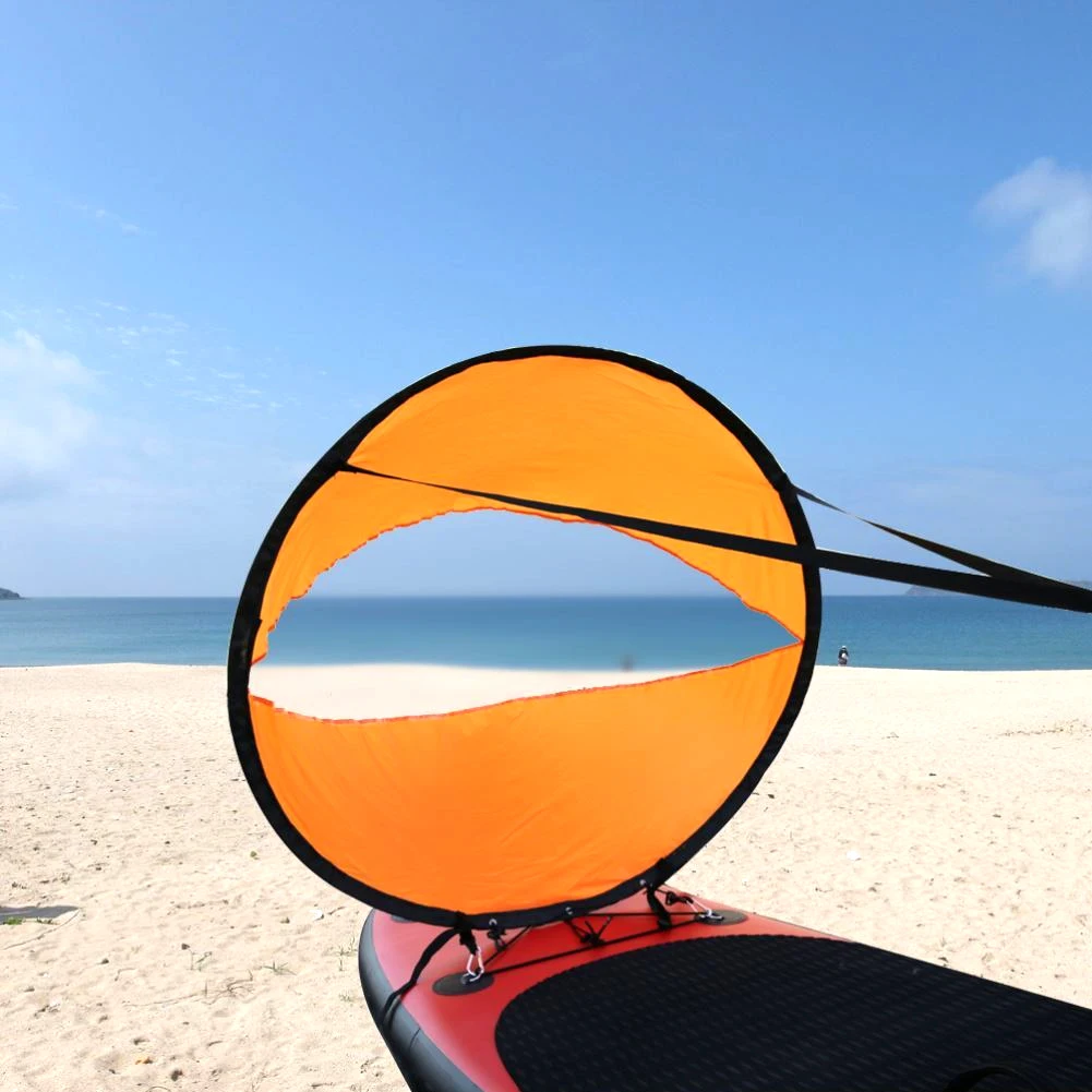 Portable Kayak Wind Sail Waterproof Nylon Cloth Sail Foldable Wind Sail With Carabiner For Kayak Canoe