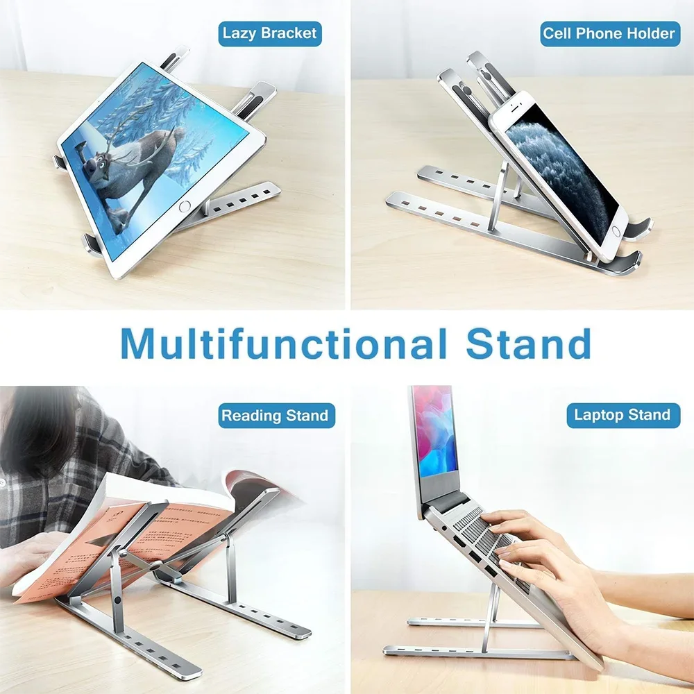 Portable Laptop Stand Ergonomic Aluminum Laptop Stand Detachable Laptop Stand That Fits 10-16 “Laptop Or Pad