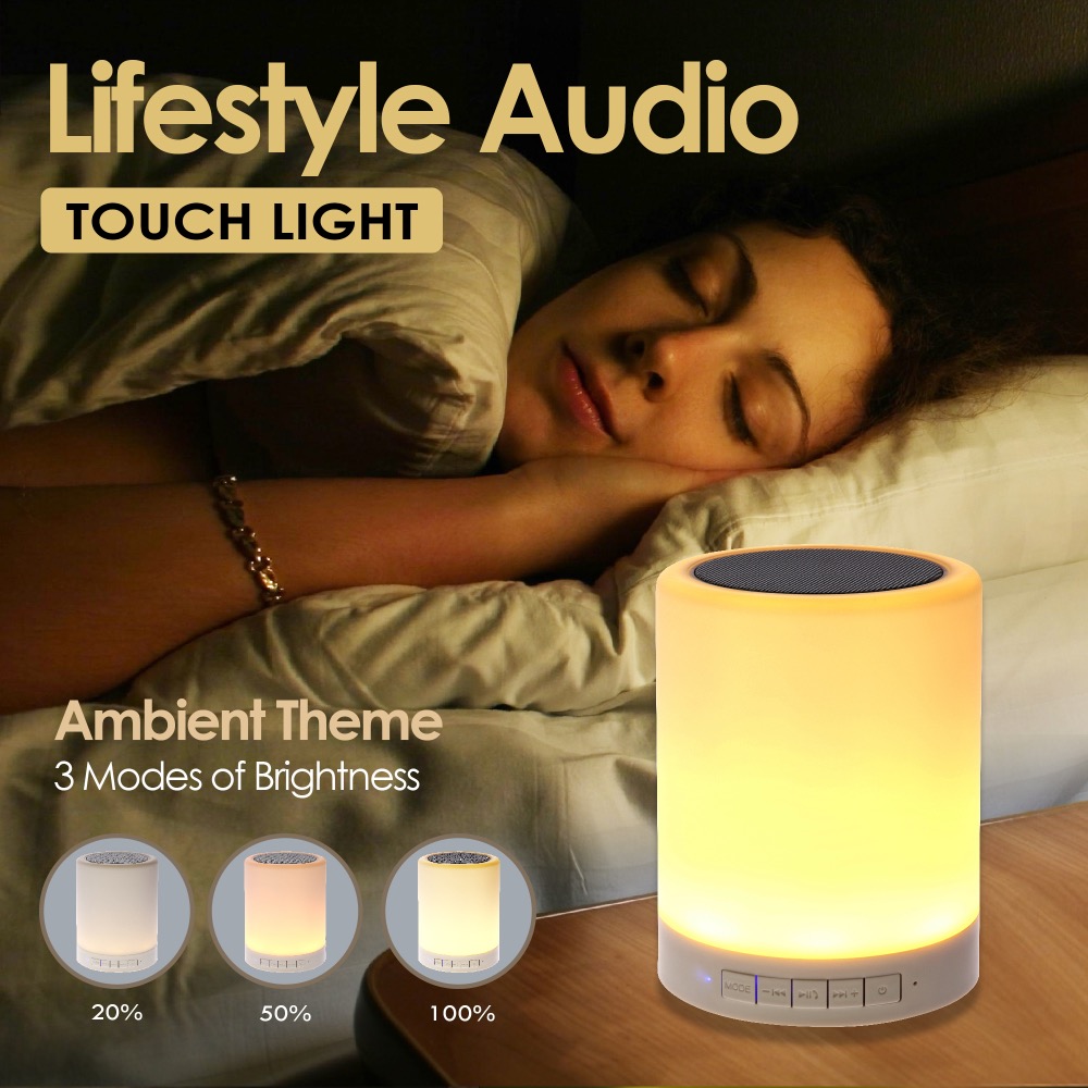Portable LED Nightlight Touch Control Bluetooth Speaker Portable LED Nightlight Touch Control Bluetooth Speaker