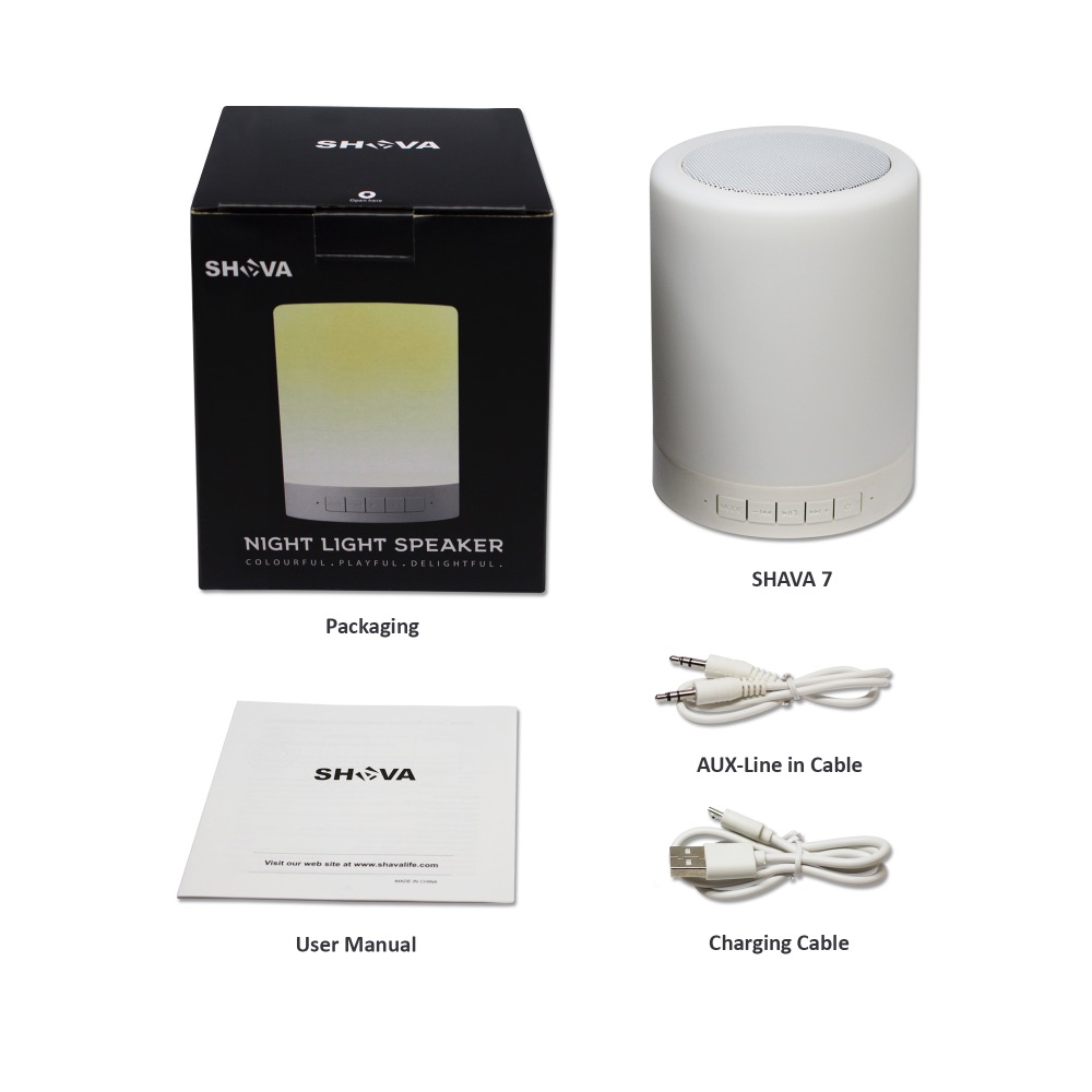 Portable LED Nightlight Touch Control Bluetooth Speaker Portable LED Nightlight Touch Control Bluetooth Speaker
