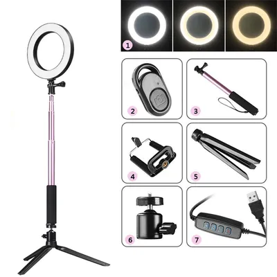 Portable LED Selfie Ring Light with Phone Holder Portable LED Selfie Ring Light with Phone Holder