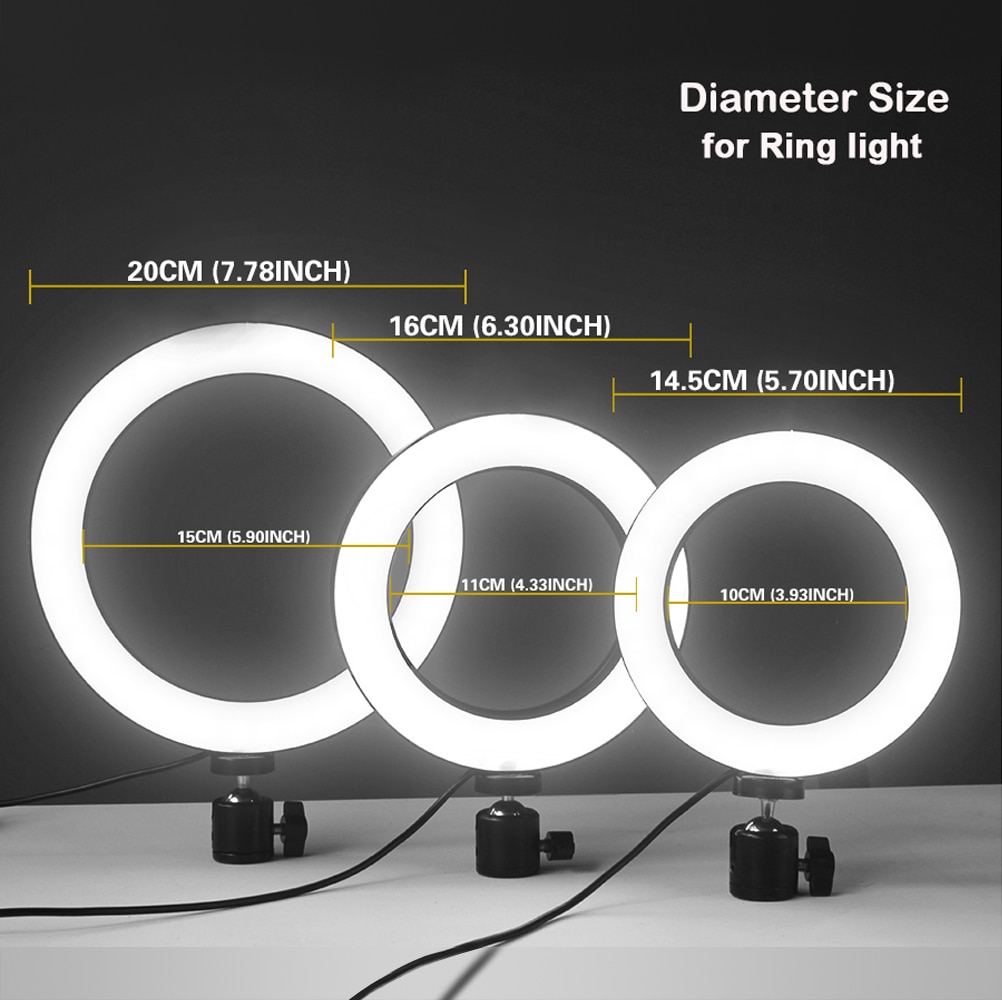 Portable LED Selfie Ring Light with Phone Holder Portable LED Selfie Ring Light with Phone Holder