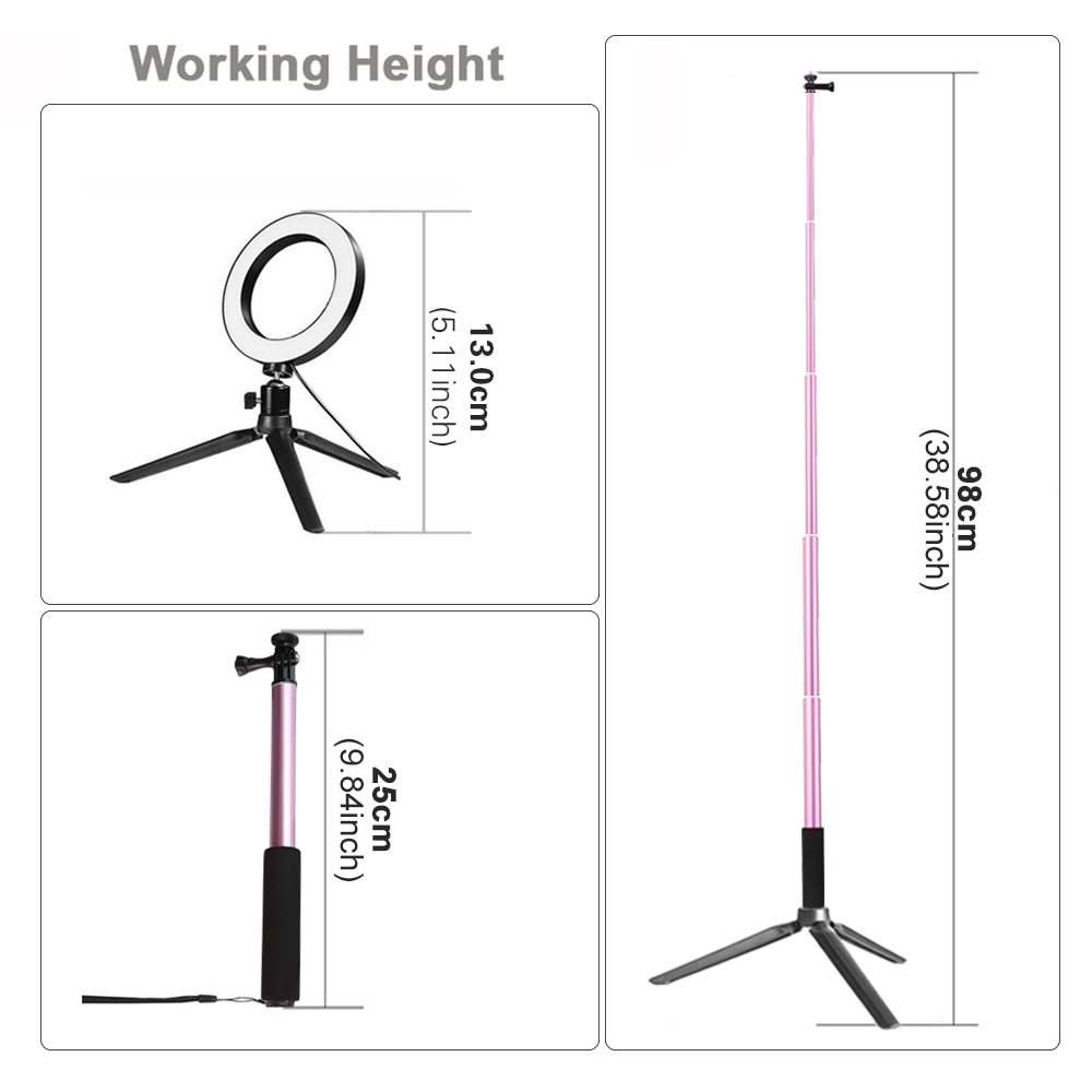 Portable LED Selfie Ring Light with Phone Holder Portable LED Selfie Ring Light with Phone Holder