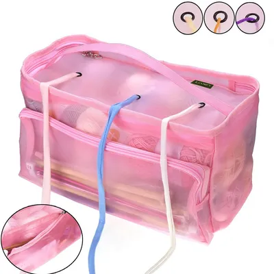 Portable Mesh Knitting Organizer Portable Mesh Knitting Organizer