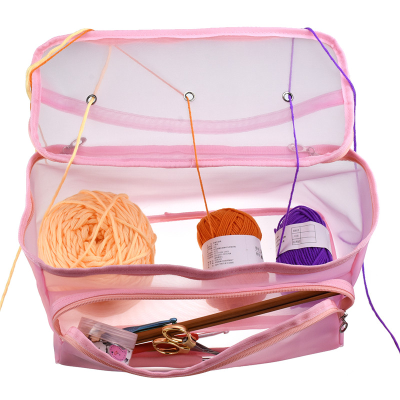 Portable Mesh Knitting Organizer Portable Mesh Knitting Organizer