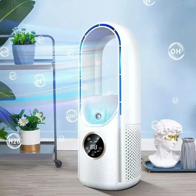 Portable Mini Air Conditioner USB Air Cooler Bladeless Electric Fan 6-Speed Silent Timed Air Conditioner Cooling Fan Portable Mini Air Conditioner USB Air Cooler Bladeless Electric Fan 6-Speed Silent Timed Air Conditioner Cooling Fan